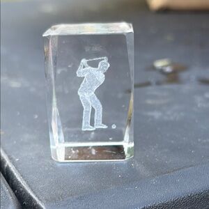 Glass 3d edged Paperweight